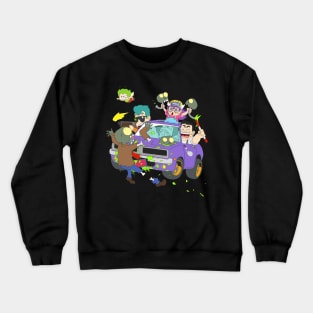 Doctor Slump zombie car rampage Crewneck Sweatshirt